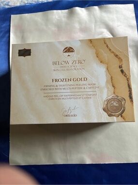 Below Zero Frozen Gold Firming Peeling Mask - Gold/White Packaging